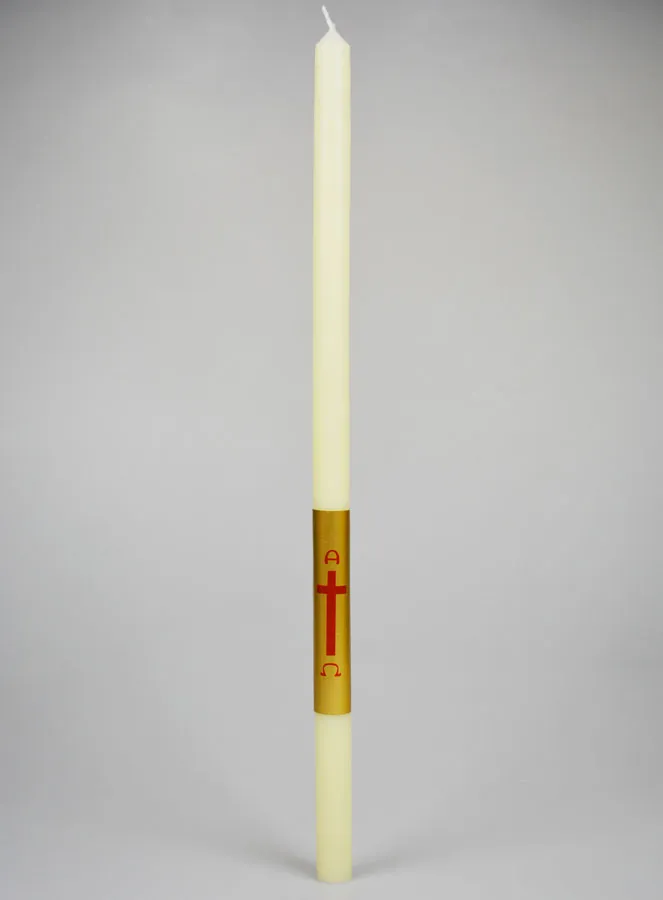 Doopkaars Ivoor en Goud - 50cm (pic 1)