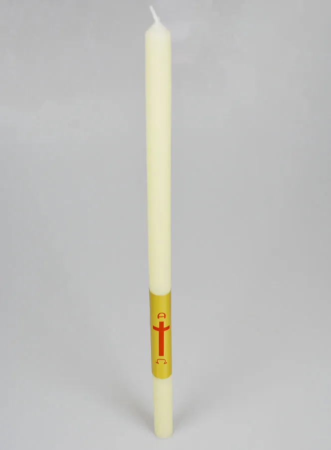 Doopkaars Ivoor en Goud - 50cm (pic 2)