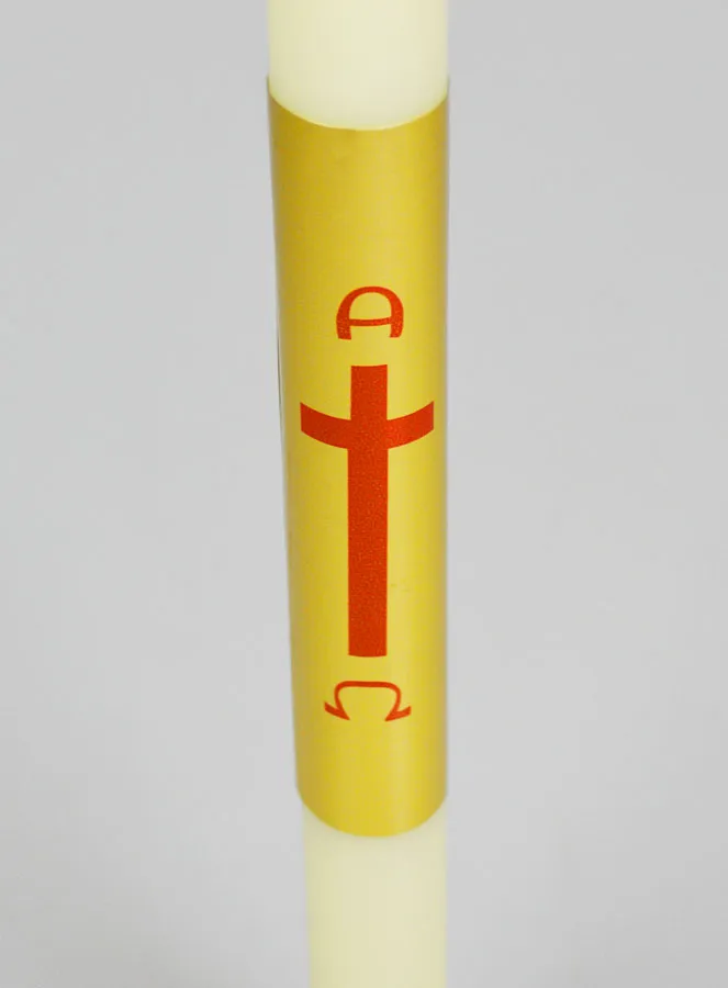 Doopkaars Ivoor en Goud - 50cm (pic 3)