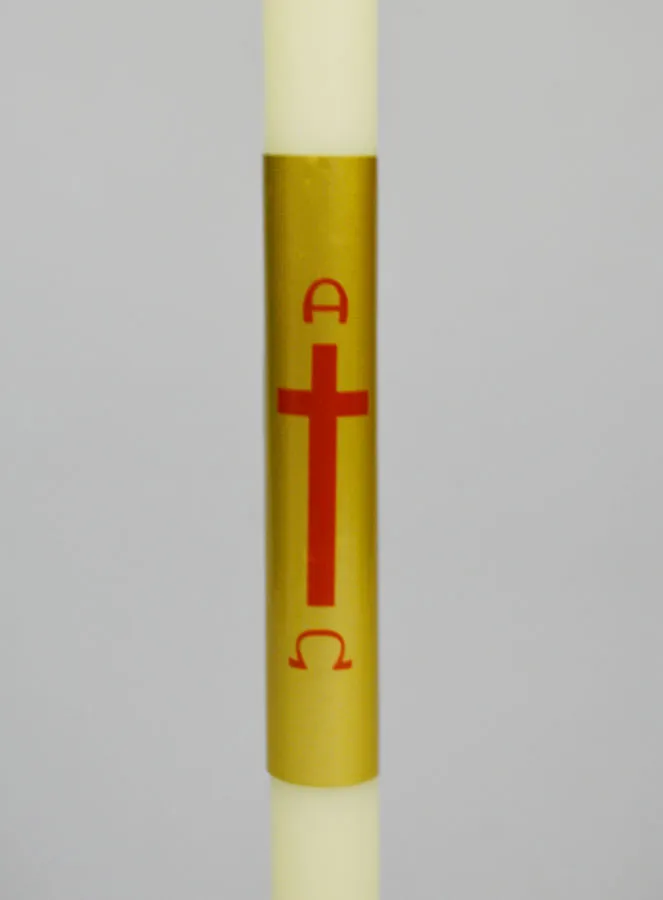 Doopkaars Ivoor en Goud - 50cm (pic 4)