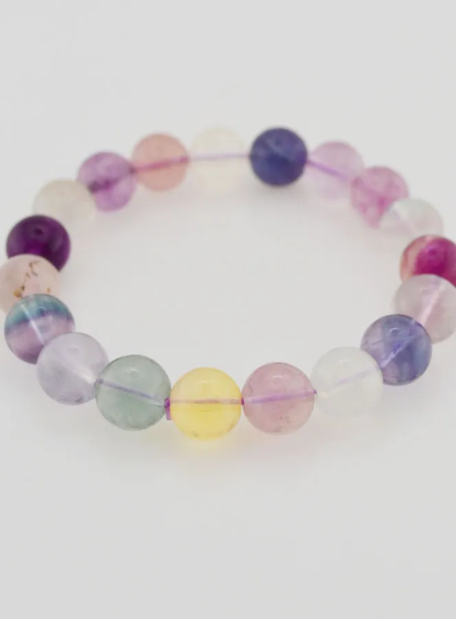 Edelsteen Armband van Veelkleurige Fluoriet AA - 10mm (pic 2)