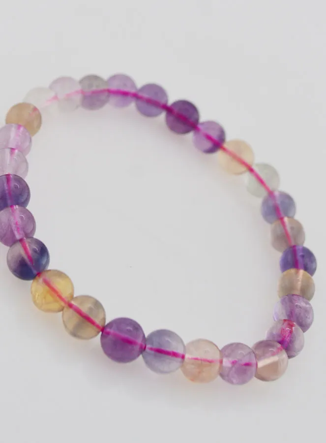 Edelsteen Armband van Veelkleurige Fluoriet AA - 6 mm (pic 3)