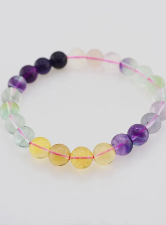 Edelsteen Armband van Veelkleurige Fluoriet AA - 8 mm (pic 2)
