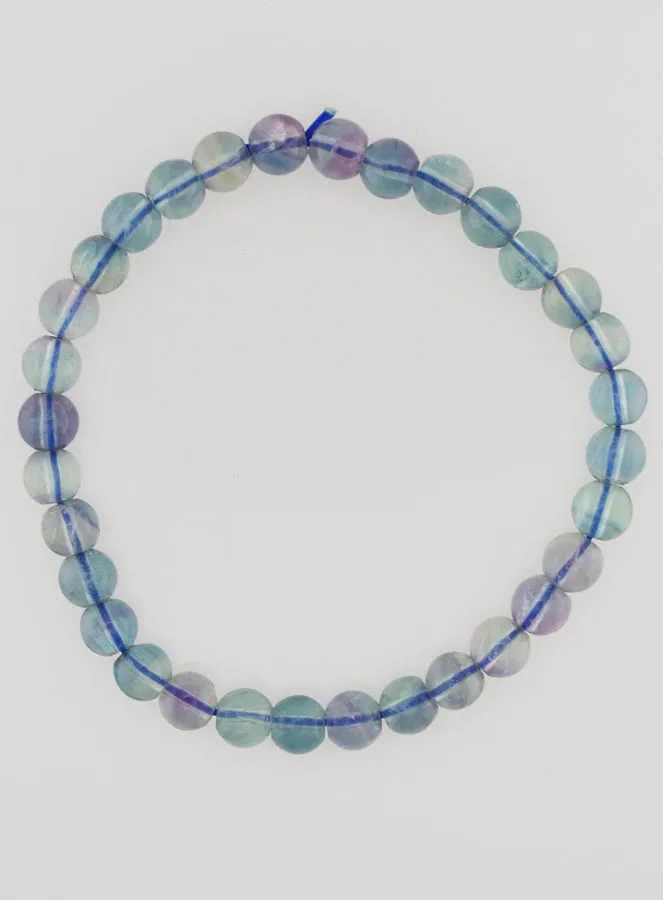 Edelsteen Armband van Blauwe Fluoriet AA - 6 mm (pic 1)