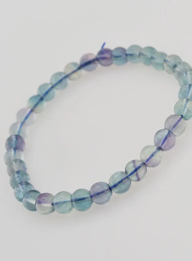 Edelsteen Armband van Blauwe Fluoriet AA - 6 mm (pic 4)
