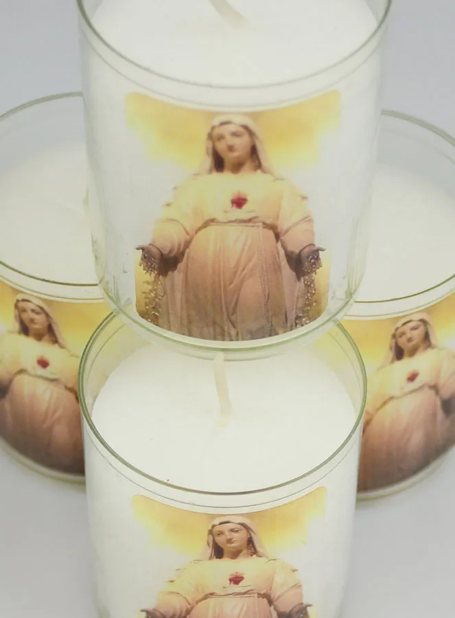 Set van 4 Votiefkaarsen Onze Lieve Vrouw van Pellevoisin (pic 4)