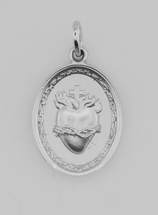 Hanger Heilig Hart van Jezus Zilver - 19 mm (pic 1)
