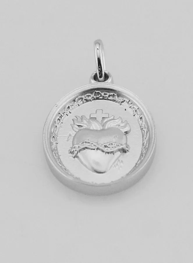 Hanger Heilig Hart van Jezus Zilver - 19 mm (pic 2)