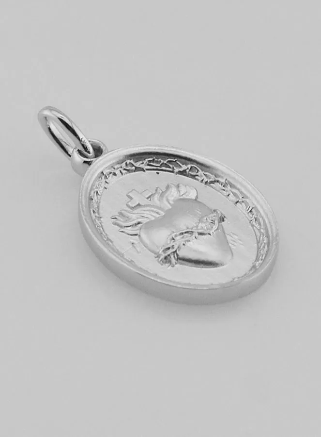 Hanger Heilig Hart van Jezus Zilver - 19 mm (pic 3)