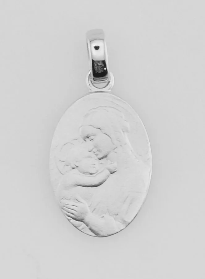 Zilveren Hanger Maria en Kind - 19mm (pic 1)