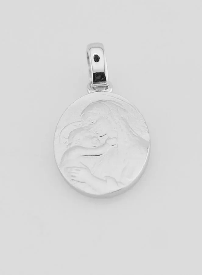 Zilveren Hanger Maria en Kind - 19mm (pic 2)