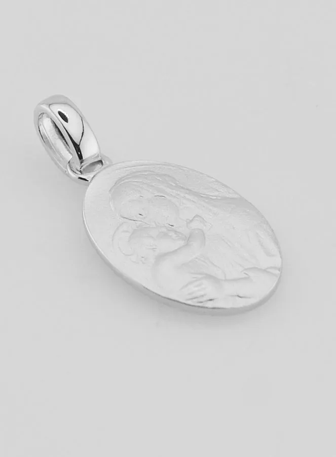 Zilveren Hanger Maria en Kind - 19mm (pic 3)
