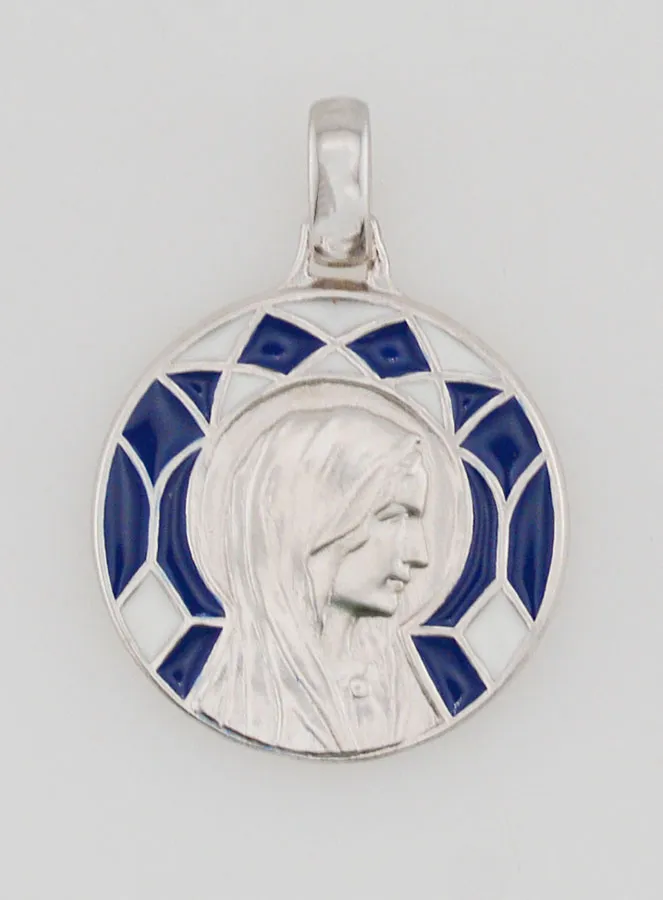 Medaille Maagd Maria en Lourdes Dubbelzijdig - 18 mm (pic 1)