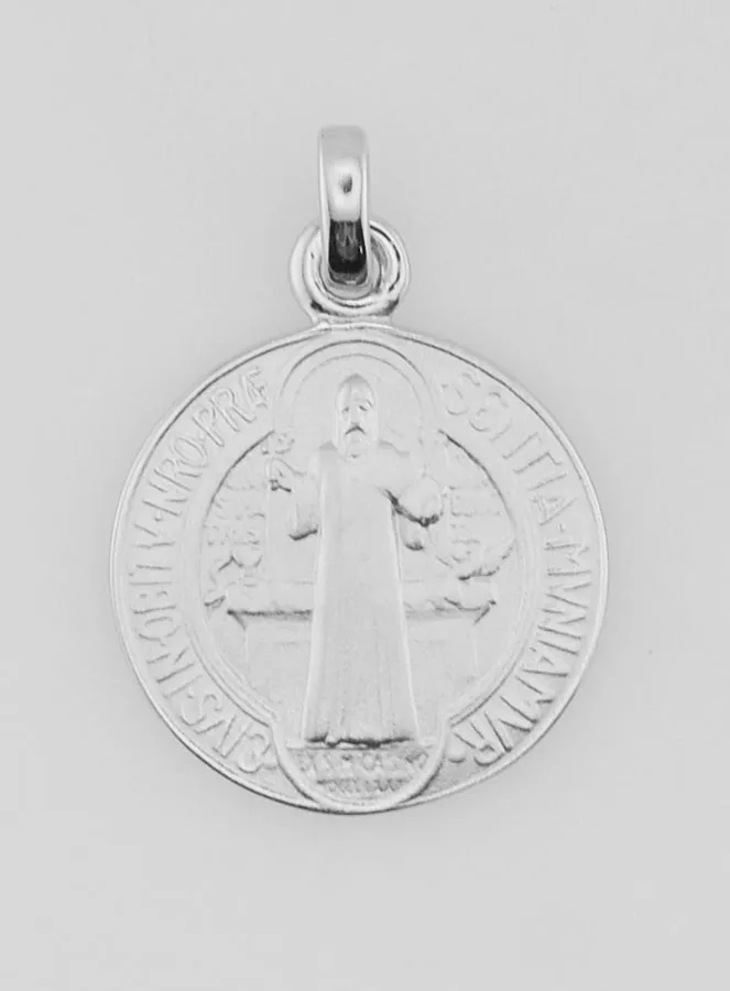 Heilige Benedictus Medaille Zilver - 16mm (pic 1)