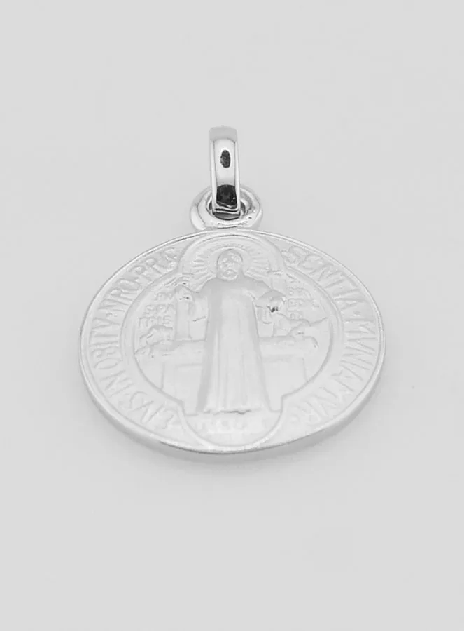 Heilige Benedictus Medaille Zilver - 16mm (pic 4)