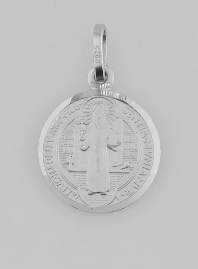 Hanger Heilige Benedictus Zilver - 14mm (pic 1)