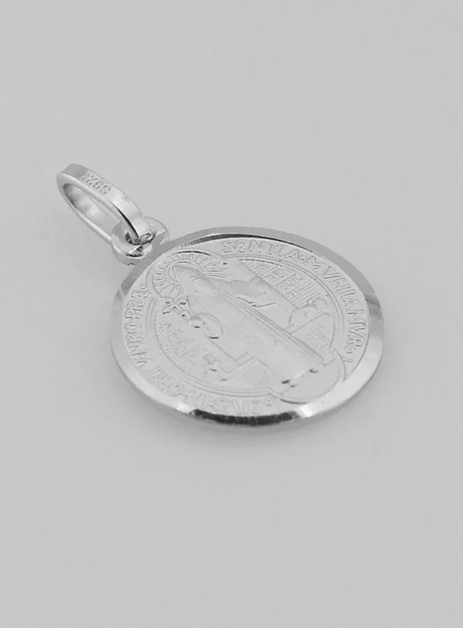 Hanger Heilige Benedictus Zilver - 14mm (pic 4)