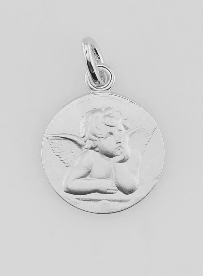Doop Geschenk - Hanger Beschermengel Zilver 16mm (pic 1)