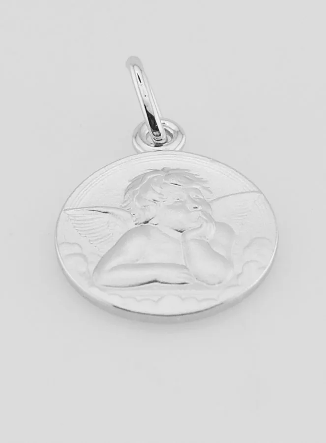 Doop Geschenk - Hanger Beschermengel Zilver 16mm (pic 2)
