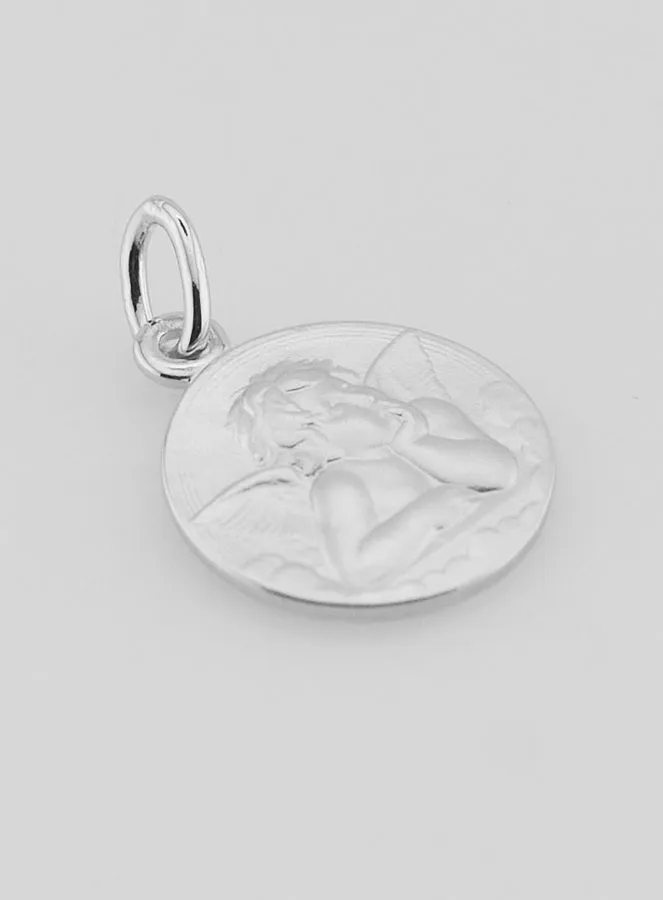 Doop Geschenk - Hanger Beschermengel Zilver 16mm (pic 3)