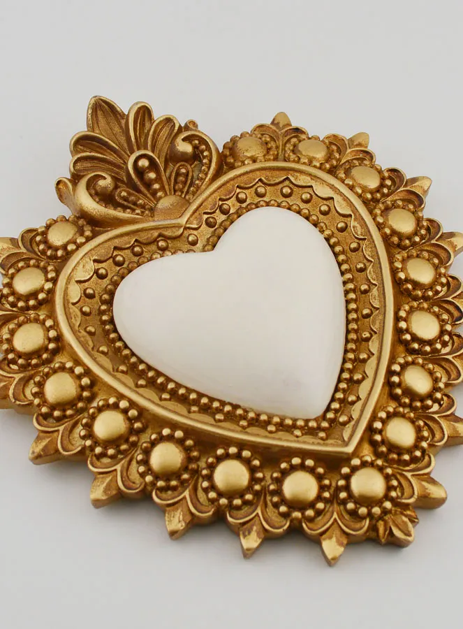 Ex Voto Wanddecoratie Goud en Ivoor - 13cm (pic 3)