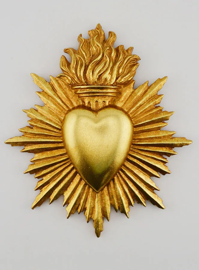 Ex Voto Muur Decoratie Stralend Hart - 17cm (pic 1)