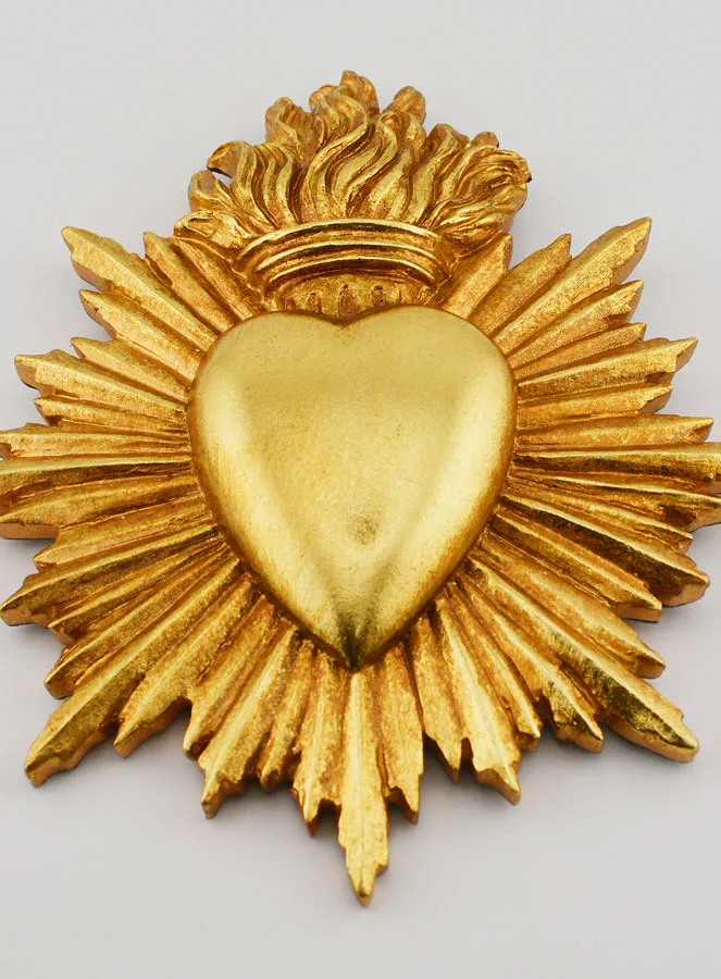 Ex Voto Muur Decoratie Stralend Hart - 17cm (pic 2)