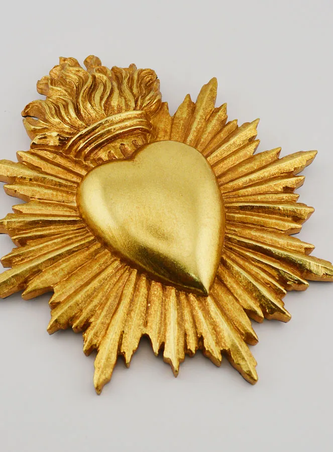 Ex Voto Muur Decoratie Stralend Hart - 17cm (pic 3)