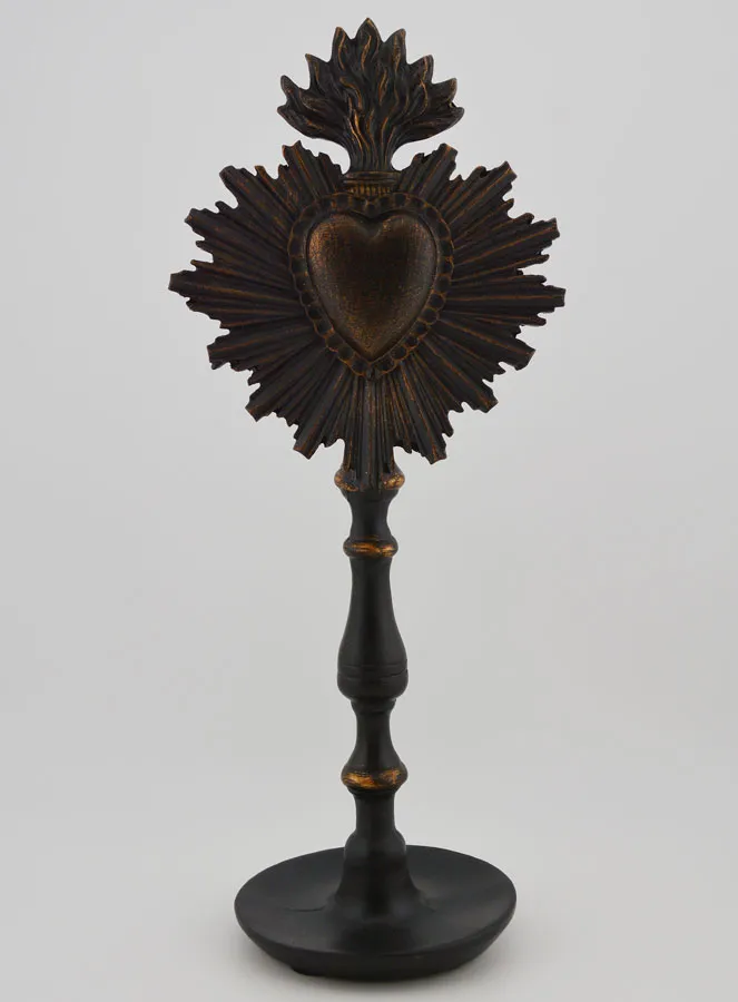 Ex Voto op Voet Zwart en Brons - 23cm (pic 1)