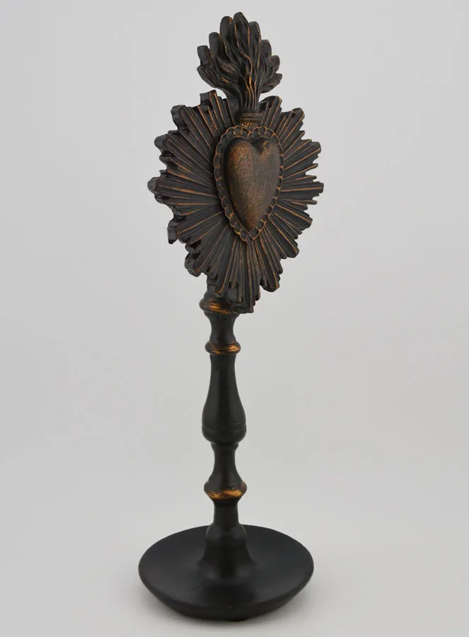 Ex Voto op Voet Zwart en Brons - 23cm (pic 3)