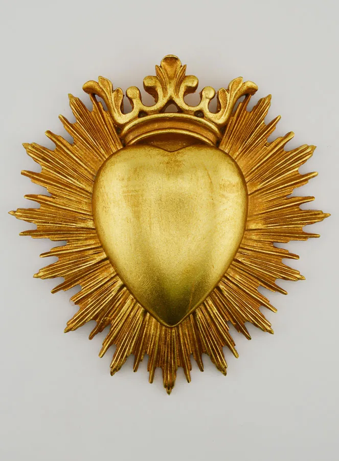 Ex Voto Wanddecoratie Gekroond Hart - 18cm (pic 1)
