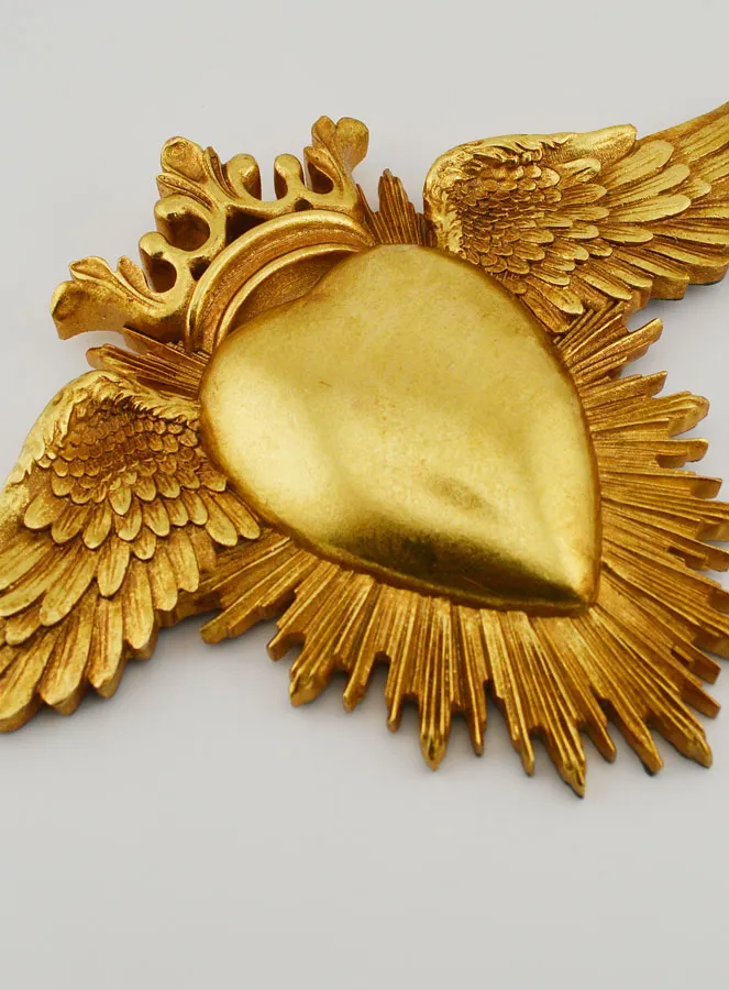 Ex Voto Muurdecoratie Hart met Vleugels - 24cm (pic 3)