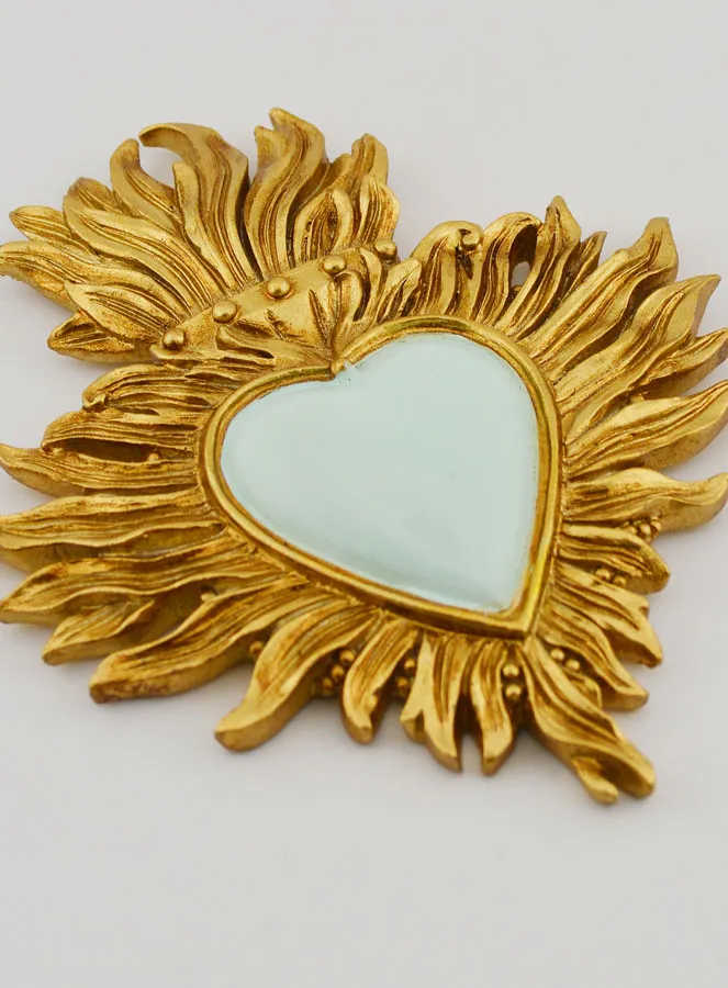 Ex Voto Wanddecoratie Goud en Amandel Groen - 12cm (pic 3)