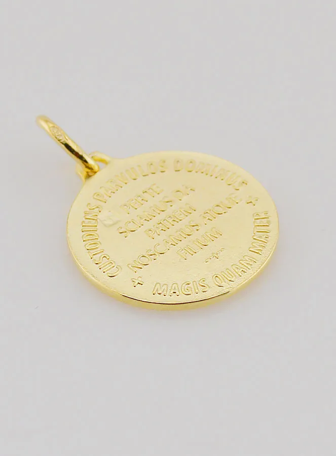 Vergulde Medaille Heilige Geest en Loflied - 18mm (pic 4)