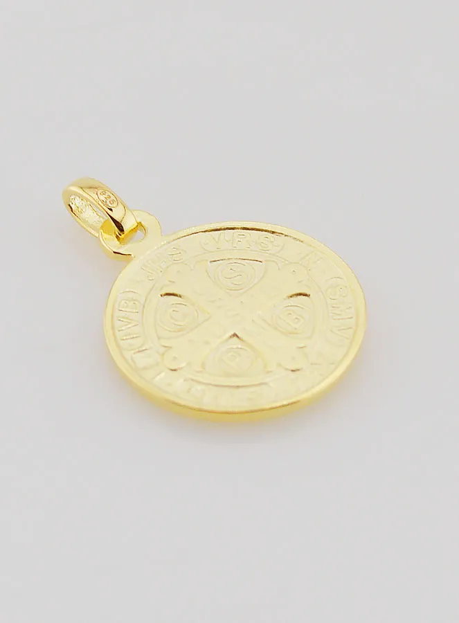 Vergulde Medaille van Heilige Benedictus - 16mm (pic 4)