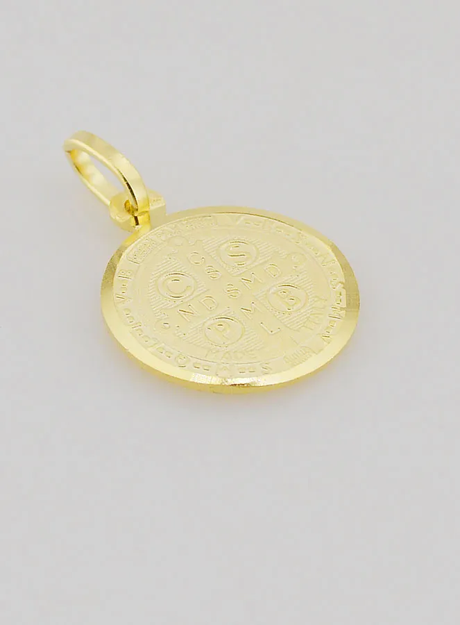 Vergulde Medaille Heilige Benedictus - 14mm (pic 4)