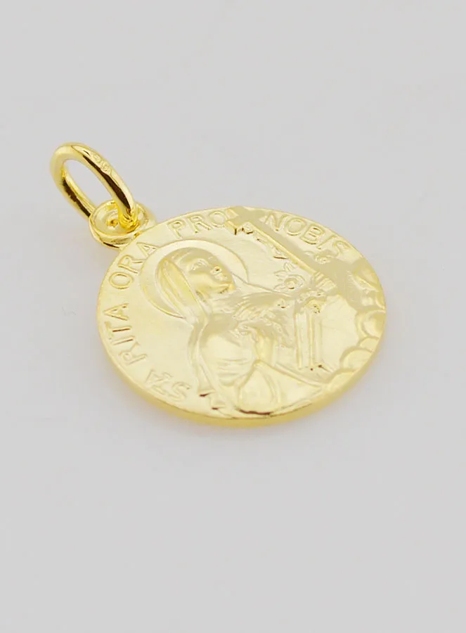 Vergulde Medaille Heilige Rita - 18mm (pic 3)