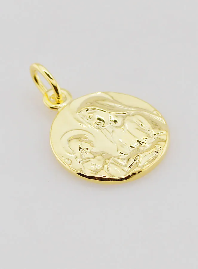 Medaille Heilige Anna en de Maagd Maria Verguld - 16 mm (pic 3)