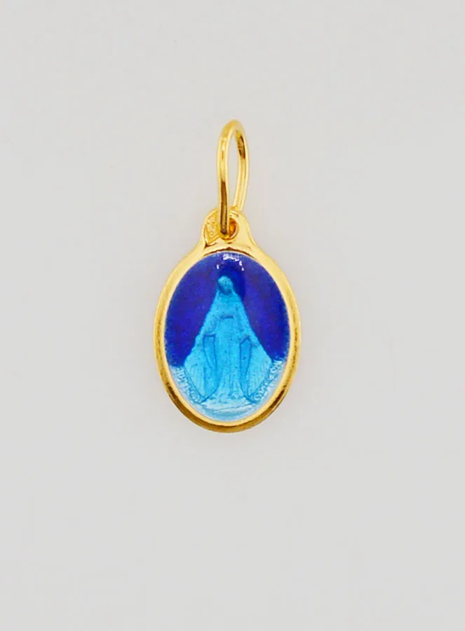Wonderdadige Medaille Blauw Emaille - 10mm (pic 1)