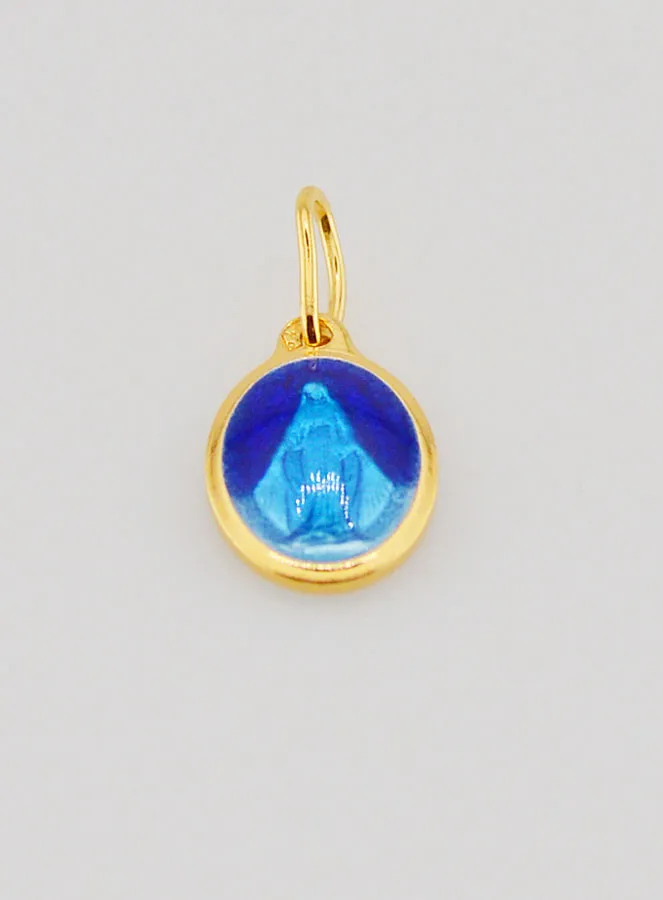 Wonderdadige Medaille Blauw Emaille - 10mm (pic 2)