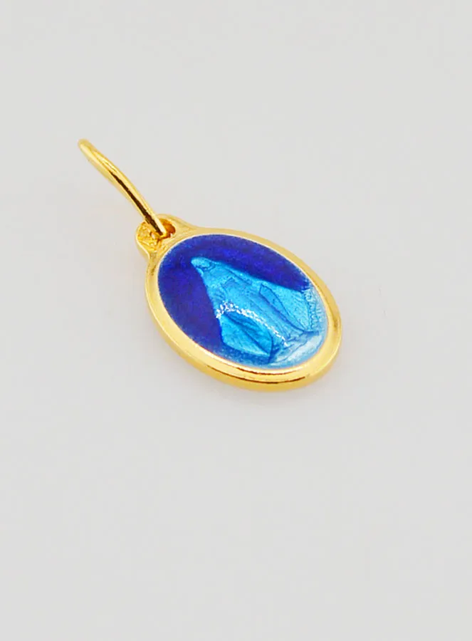 Wonderdadige Medaille Blauw Emaille - 10mm (pic 3)