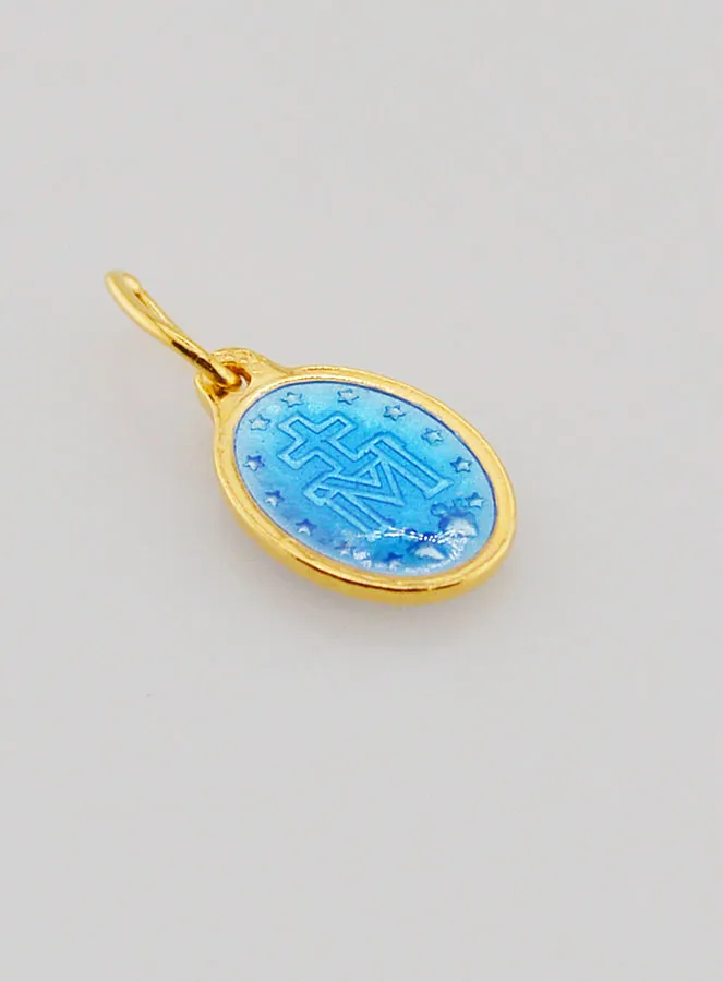 Wonderdadige Medaille Blauw Emaille - 10mm (pic 4)