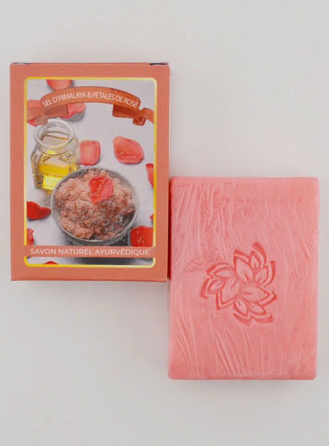 Zeep met Himalayazout en Rozenblaadjes - Ayurvedische Traditie (pic 1)