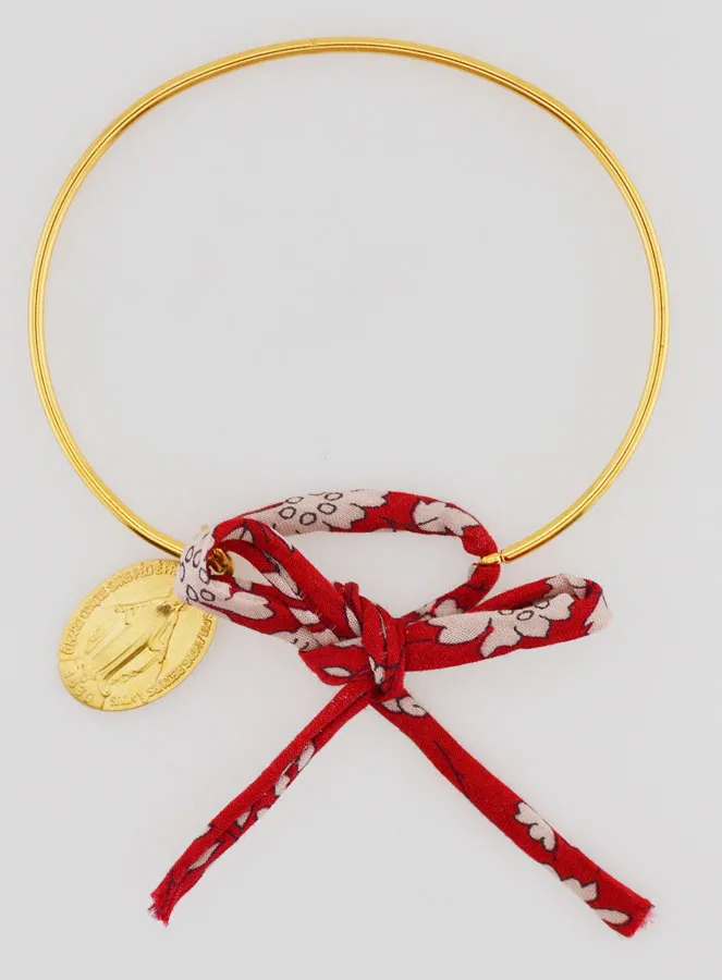 Slaven Armband Rood Liberty en Wonderdadige Medaille (pic 1)