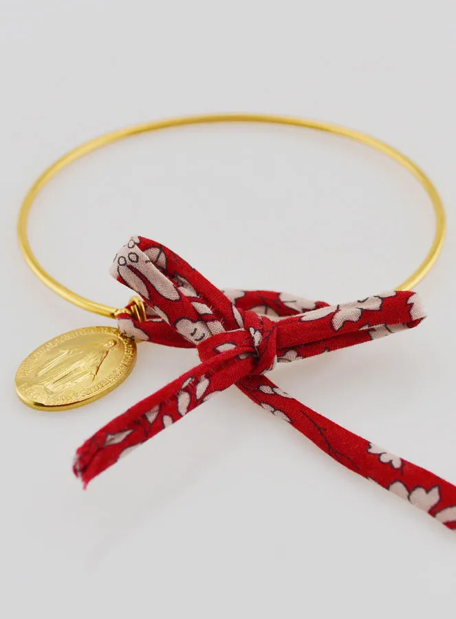 Slaven Armband Rood Liberty en Wonderdadige Medaille (pic 2)