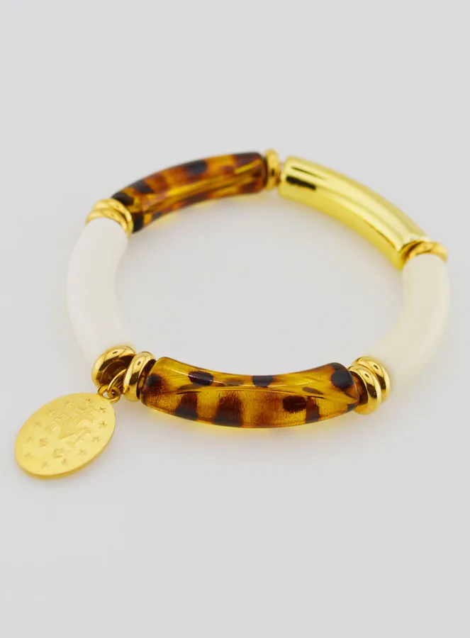 Religieuze Armband Wonderdadige Medaille - Luipaard Print (pic 3)