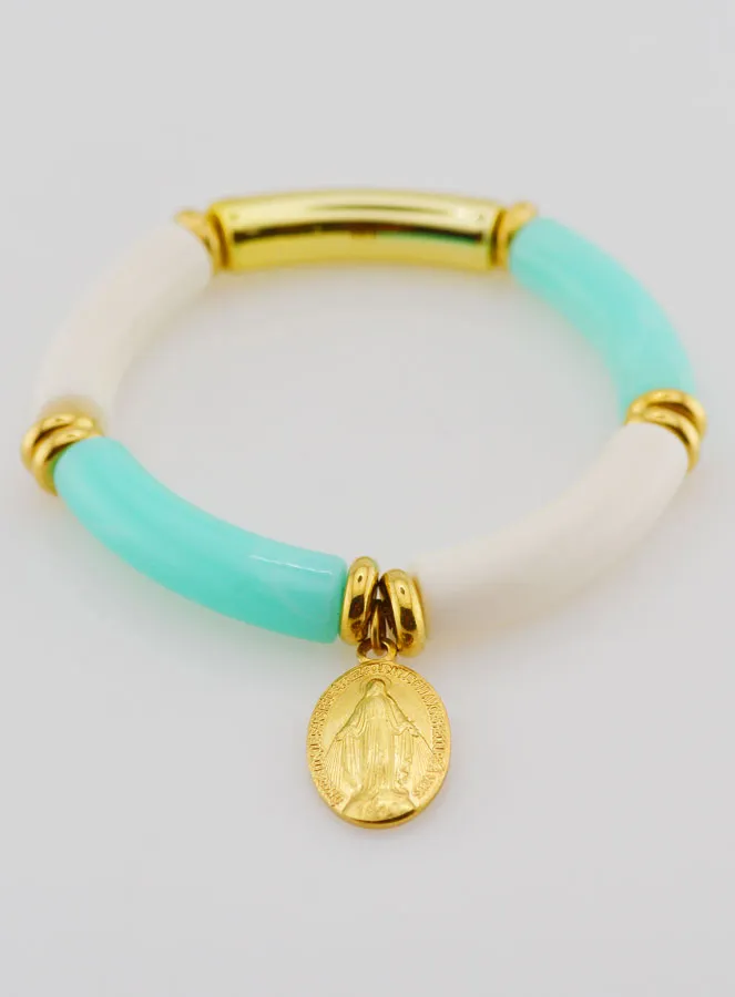 Religieuze Armband Wonderdadige Medaille - Turquoise (pic 2)
