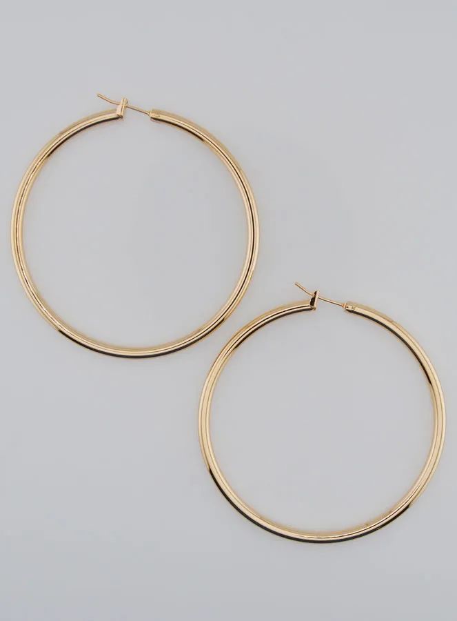 Creool Oorbellen 3mm Verguld - 60mm (pic 1)