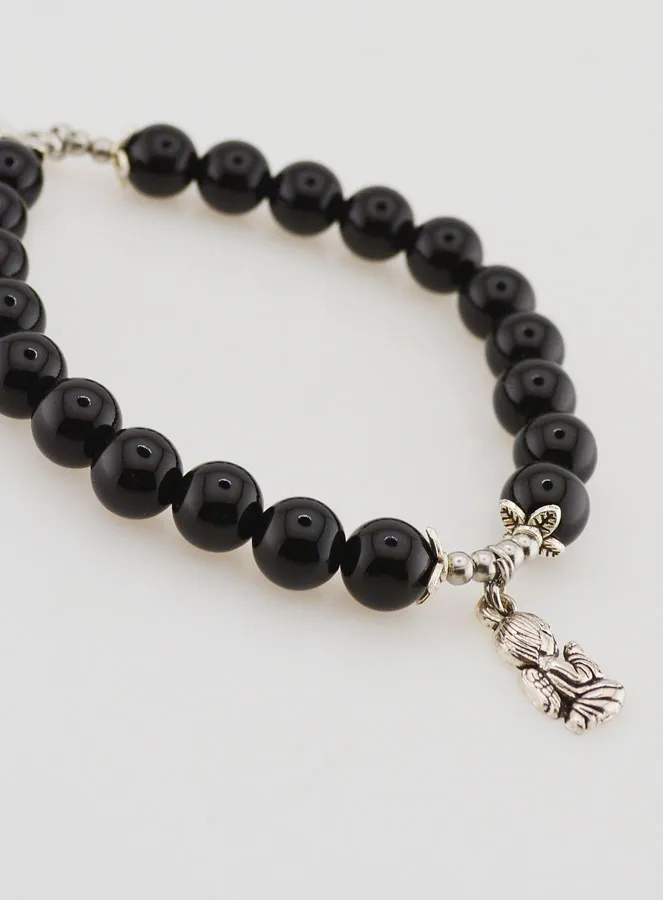 Armband van Zwarte Agaat 8mm - OLV van de Berg Karmel (pic 4)