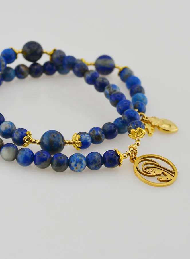 Rozenkrans van Lapis Lazuli - Maagd Maria en Ex Voto (pic 4)